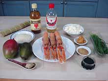 Ingredientes para el roll